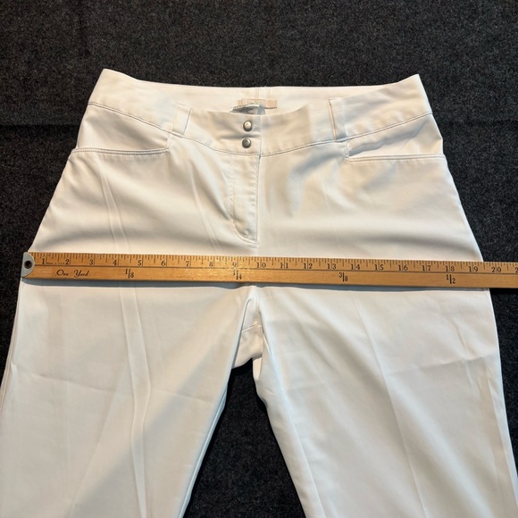 Adidas Womens Pants White Stretch Pockets Lightweight Golf Straight Leg Size 6 - Picture 5 of 12
